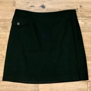 BR Black Wool/Cashmere Skirt